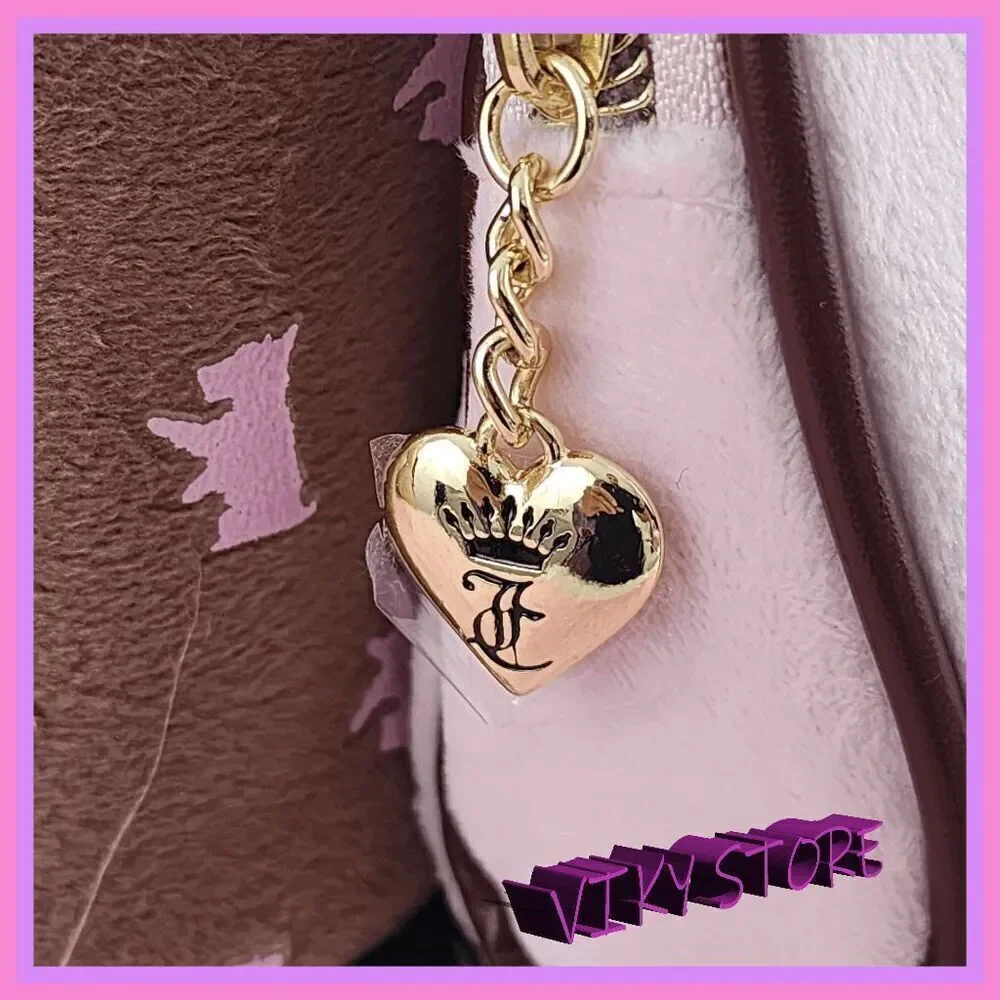 💕 NWT Juicy Couture Brown Velvet Train Case Set Rhinestones #7191 💕